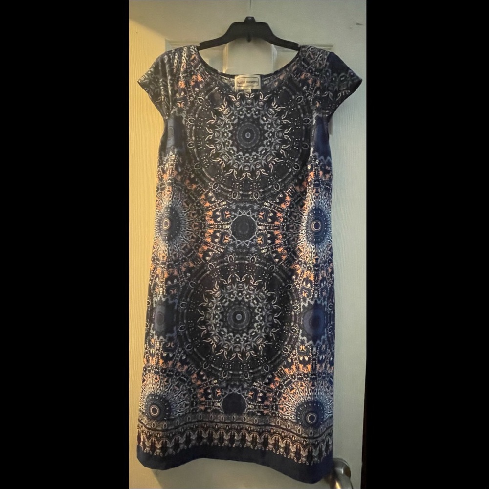 Navy and Coral dress